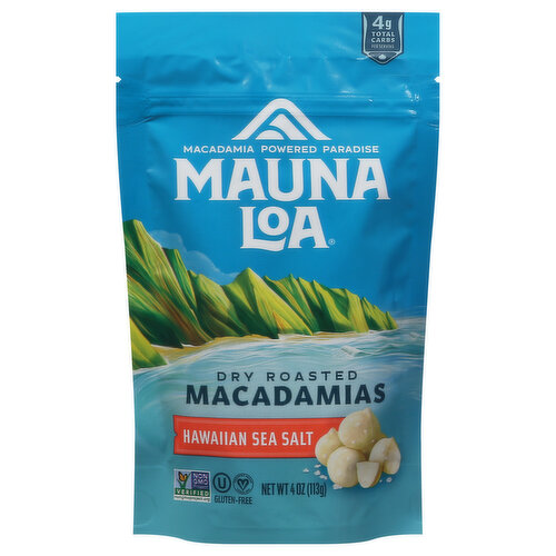 Mauna Loa Macadamias, Hawaiian Sea Salt, Dry Roasted