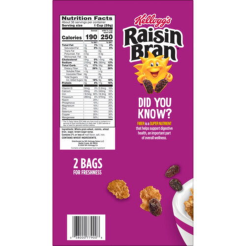 Raisin Bran Breakfast Cereal, Original