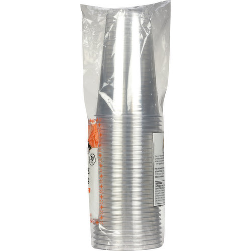 First Street Cups, Clear Plastic, 24 Ounce