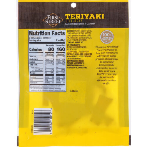 First Street Beef Jerky, Teriyaki