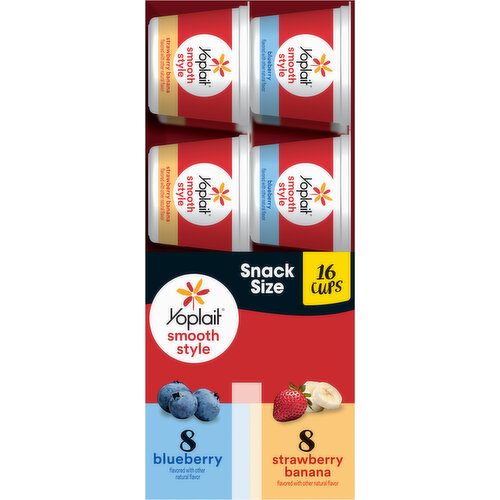 Yoplait Smooth Style Low Fat Blueberry/Strawberry Banana Yogurt Snack Size