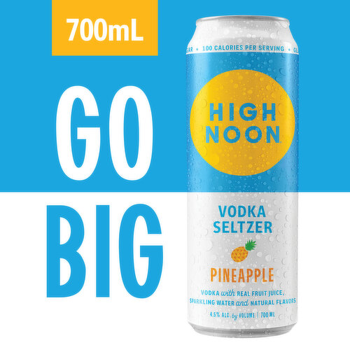 High Noon Pineapple Vodka Hard Seltzer 700ml Can