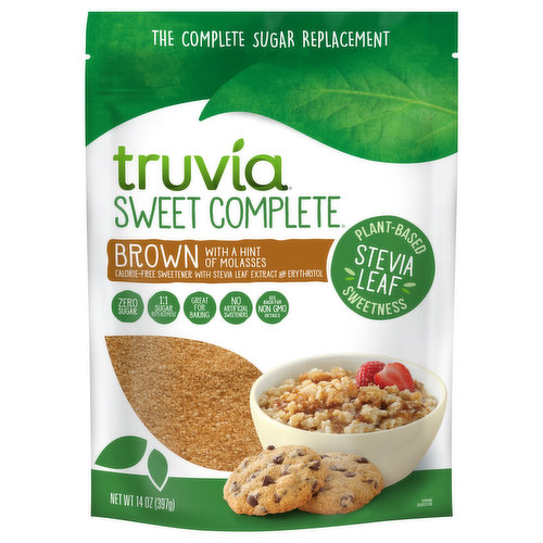 Truvia Sweetener, Brown with a Hint of Molasses