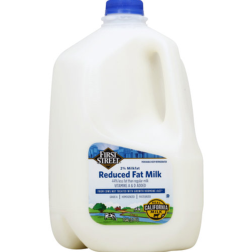 First Street Milk, Reduced Fat, 2% Milkfat