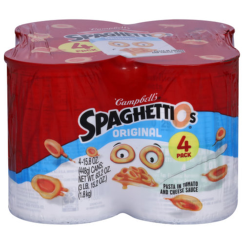 Campbell's Pasta in Tomato and Cheese Sauce, Original, 4 Pack