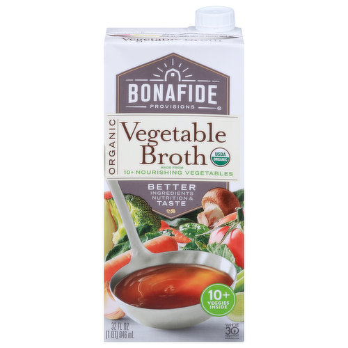 Bonafide Provisions Broth, Organic, Vegetable
