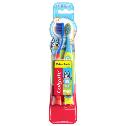 Colgate Toothbrushes, Bluey, Extra Soft, Value Pack