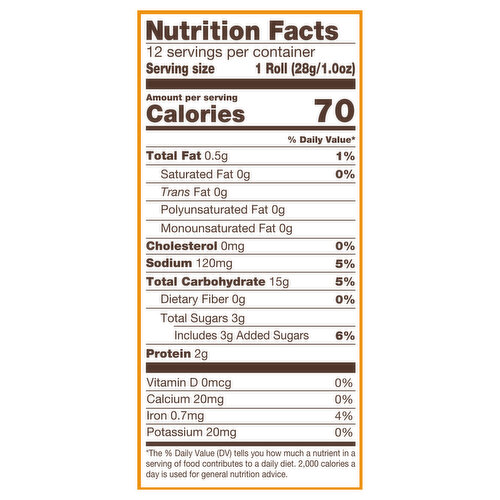 Nature's Own PRFTLY CRFTD BRIO STY BTTR DNR ROLL 12CT