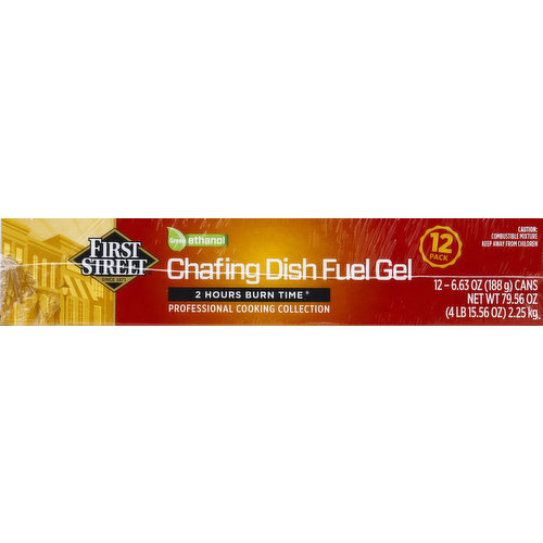 First Street Fuel Gel, Chafing Dish, 12 Pack