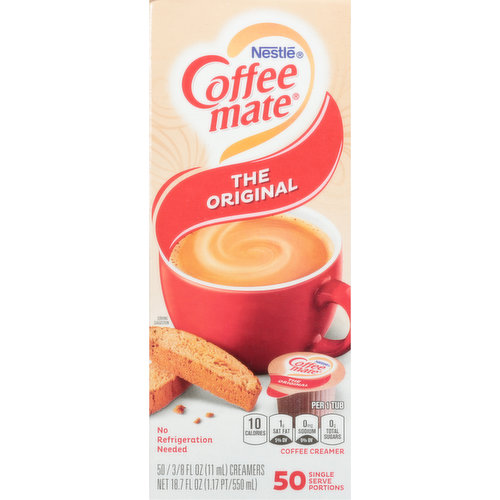 Coffee-Mate Coffee Creamer, The Original, Single Serve Portions