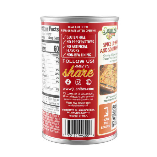 Juanita's Nacho Cheese Sauce Hot & Spicy