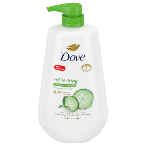 Dove Body Wash, Refreshing, Cucumber & Green Tea