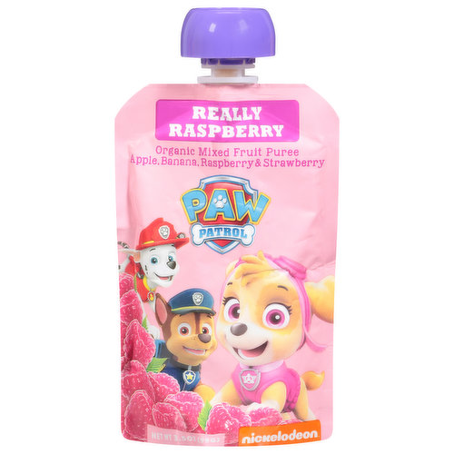 Paw Patrol Mixed Fruit Puree, Organic, Really Raspberry