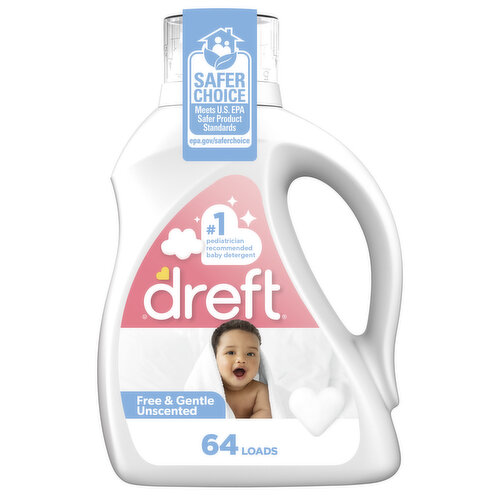 Dreft Dreft Free & Gentle Detergent, 64 loads