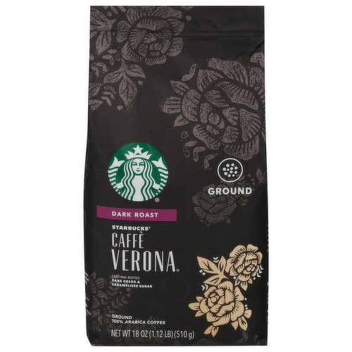 Starbucks Coffee, 100% Arabica, Ground, Dark Roast, Caffe Verona