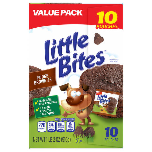Entenmann's Fudge Mini Brownies, Value Pack, 10 packs, 18 oz