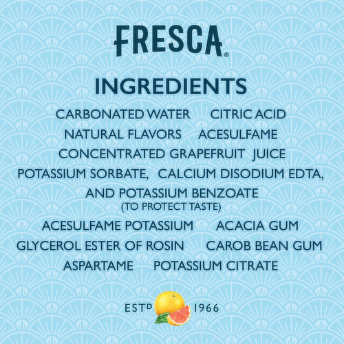 Fresca Sparkling Soda Water Grapefruit Citrus