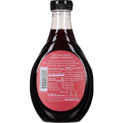 Wholesome Organic Raw Blue Agave