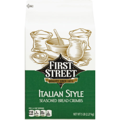 First Street Bread Crumbs, Seasoned, Italian Style