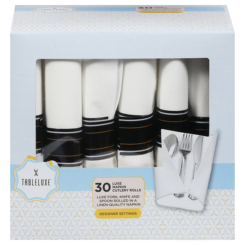 Tableluxe Napkin Cutlery Rolls, Luxe