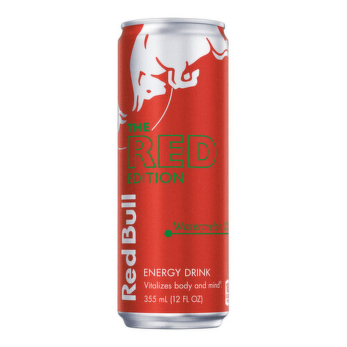 Red Bull Red Edition Energy Drink, Watermelon, 114mg Caffeine