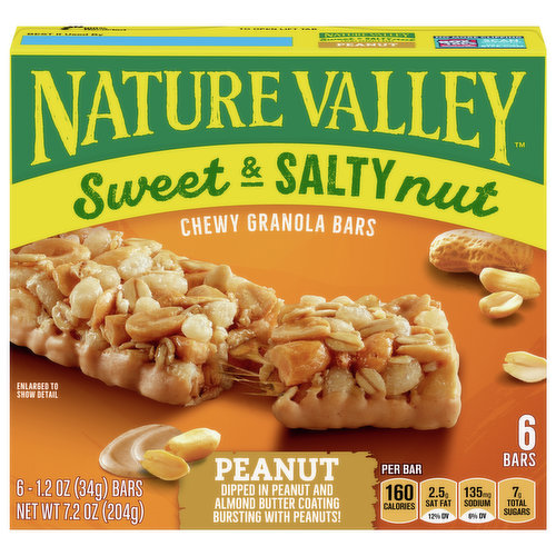 Nature Valley Granola Bar, Peanut, Chewy, Sweet & Salty Nut