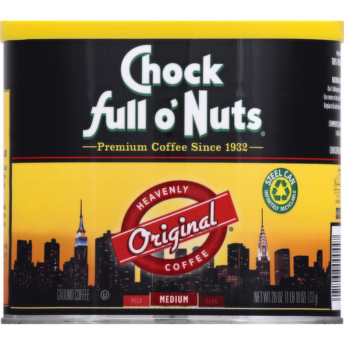 Chock full o'Nuts Coffee, Ground, Medium, Original