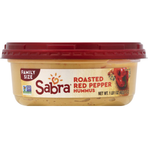 SABRA Hummus, Roasted Red Pepper, Family Size