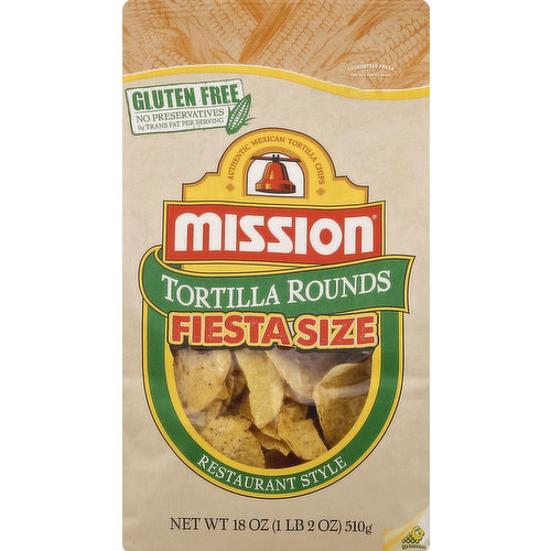 Mission Tortilla Rounds, Restaurant Style, Fiesta Size