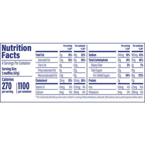 Entenmann's Bring On The Party Cake Cake and Sprinkles Biggie Muffins, 4 twin packs, 9.5 oz