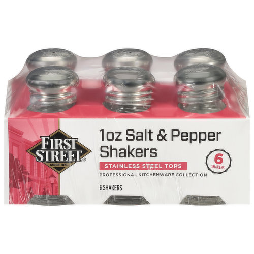 First Street Salt & Pepper Shakers, 1 Ounce