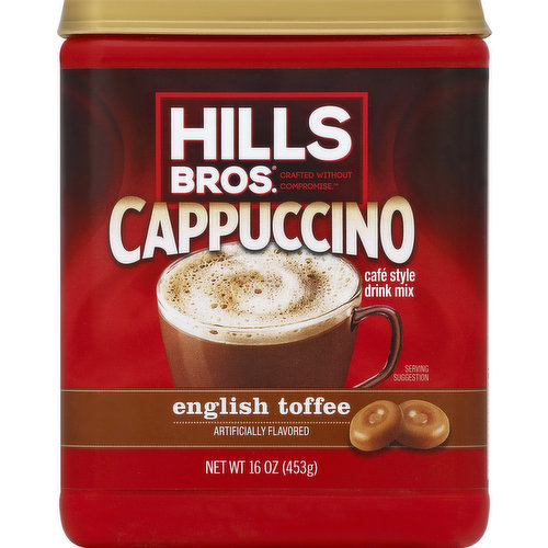 HILLS BROS Cappuccino Drink Mix, Cafe Style, English Toffee