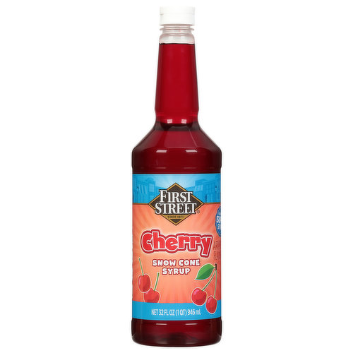 First Street Snow Cone Syrup, Cherry