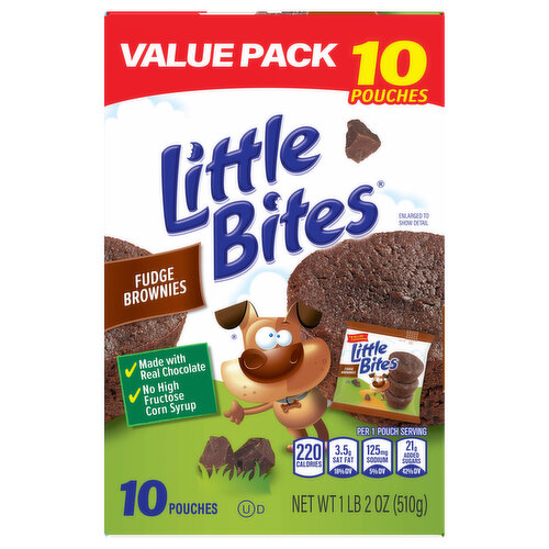 Entenmann's Fudge Mini Brownies, Value Pack, 10 packs, 18 oz