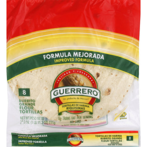 Guerrero Tortillas, Flour, Burrito Grande