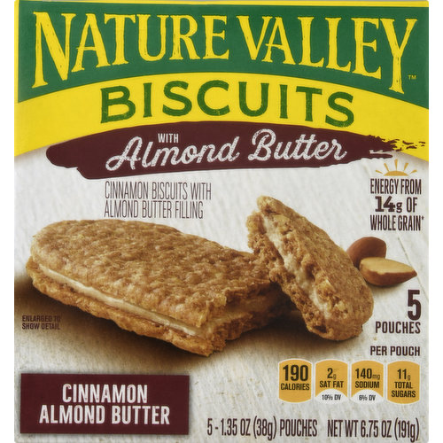 Nature Valley Biscuits, with Almond Butter, Cinnamon Almond Butter