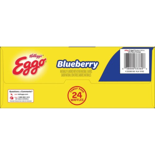 Eggo Frozen Waffles, Blueberry, Family Pack