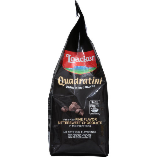 Loacker Wafer Cookies, Dark Chocolate, Bite Size