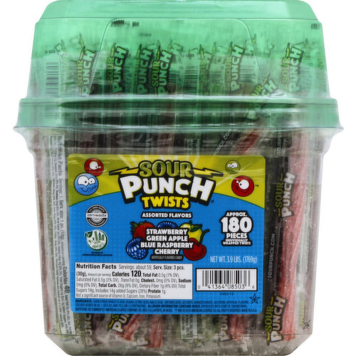 Sour Punch Candy, Assorted Flavors