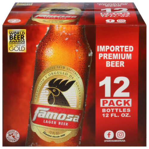 Famosa Beer, Lager, 12 Pack
