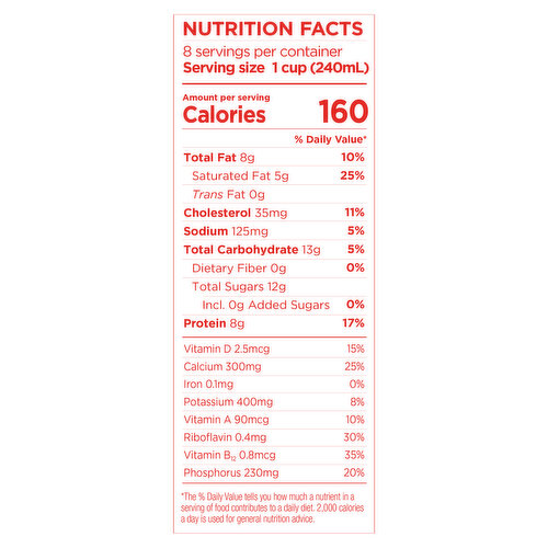 Lactaid Milk, Lactose Free, Whole