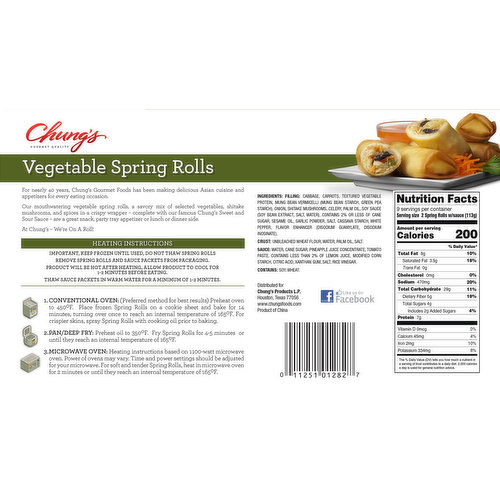 Chung's Spring Rolls, Vegetable