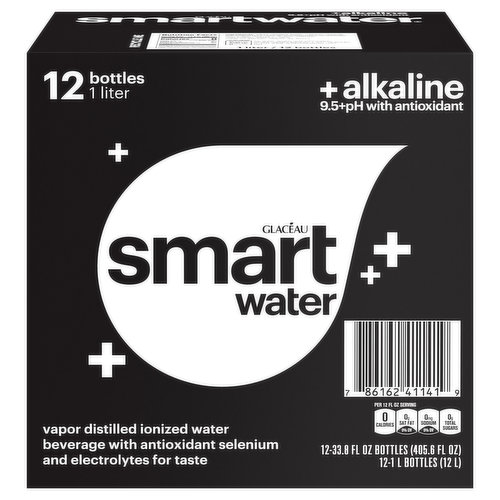 Smartwater Distilled Ionized Water, +Alkaline
