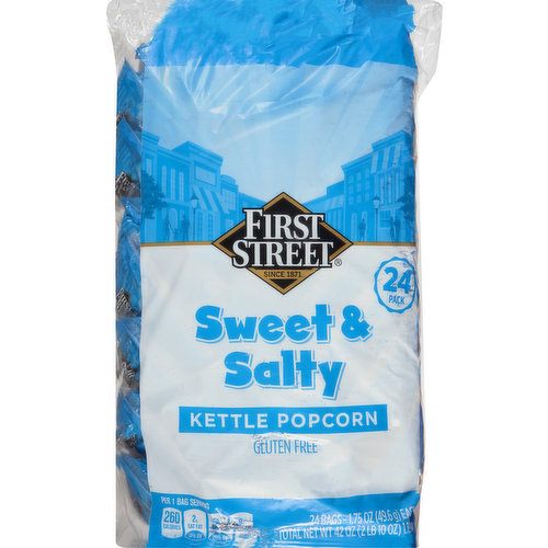 First Street Popcorn, Sweet & Salty, Kettle, 24 Pack