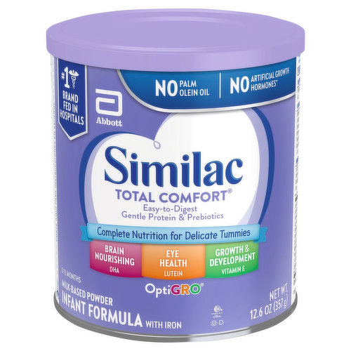 Similac Infant Formula, Milk-Based Powder, OptiGro, 0-12 Months