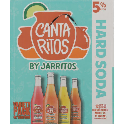Cantaritos Hard Soda, Assorted, Variety Pack