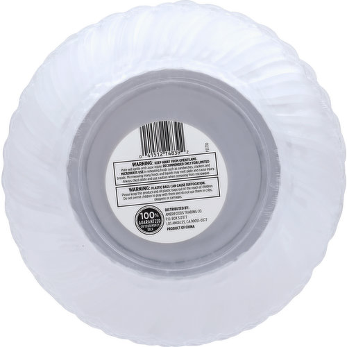 First Street Plates, Classic Series, Heavyweight Plastic, Fluted Styling, 9 Inch