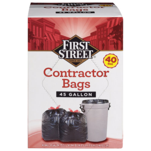 First Street Contractor Bags, 45 Gallon