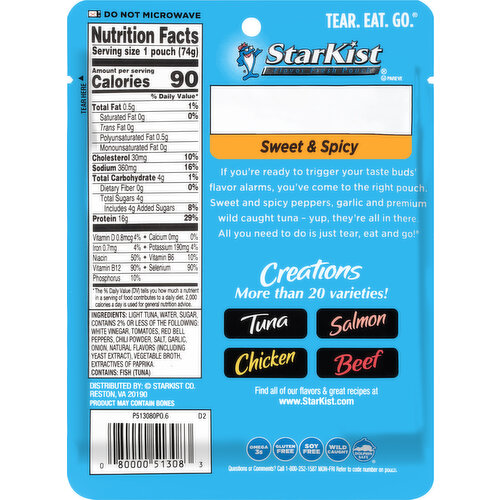 StarKist Wild Caught Premium Sweet & Spicy Tuna