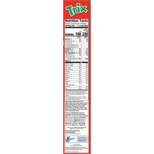 Trix 6 Fruity Shapes Corn Puffs